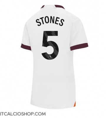 Manchester City John Stones #5 Seconda Maglia Femmina 2023-24 Manica Corta